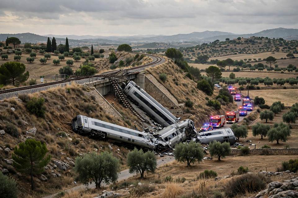إسبانيا (Spain): تصادم قطارين فائقي السرعة جنوب مدريد (Madrid) يودي بحياة 10 أشخاص على الأقل