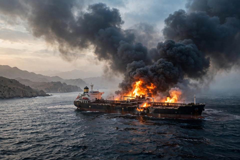 مضيق هرمز (Hormuz): إيران تقول إن 4 ناقلات نفط اشتعلت بعد اصطدامها بألغام.. وواشنطن تنفي ولندن تؤكد حوادث منفصلة