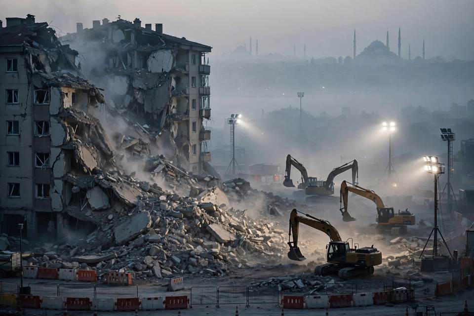 إسطنبول: ارتفاع حصيلة انهيار مبنى سكني إلى 5 قتلى وإنهاء عمليات الإنقاذ